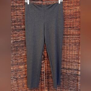 NWT Lynn Ritchie Silver Women's 14 Gray Ponte Knit Tapered Leg Trouser Pants